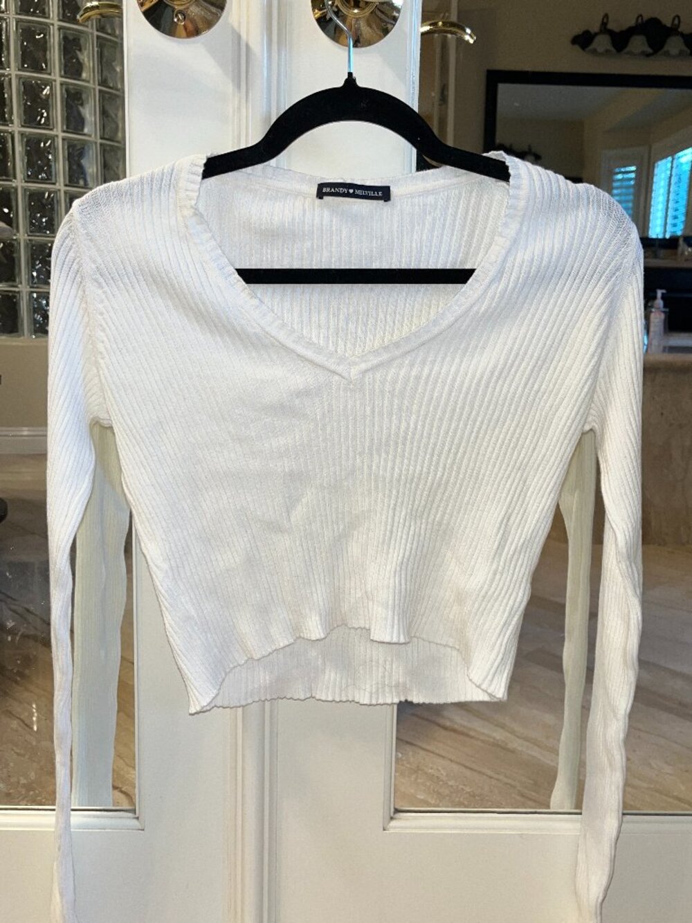 Brandy Melville Ribbed Crop Sweater